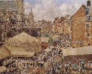 Camille Pissarro morning market oil painting on canvas